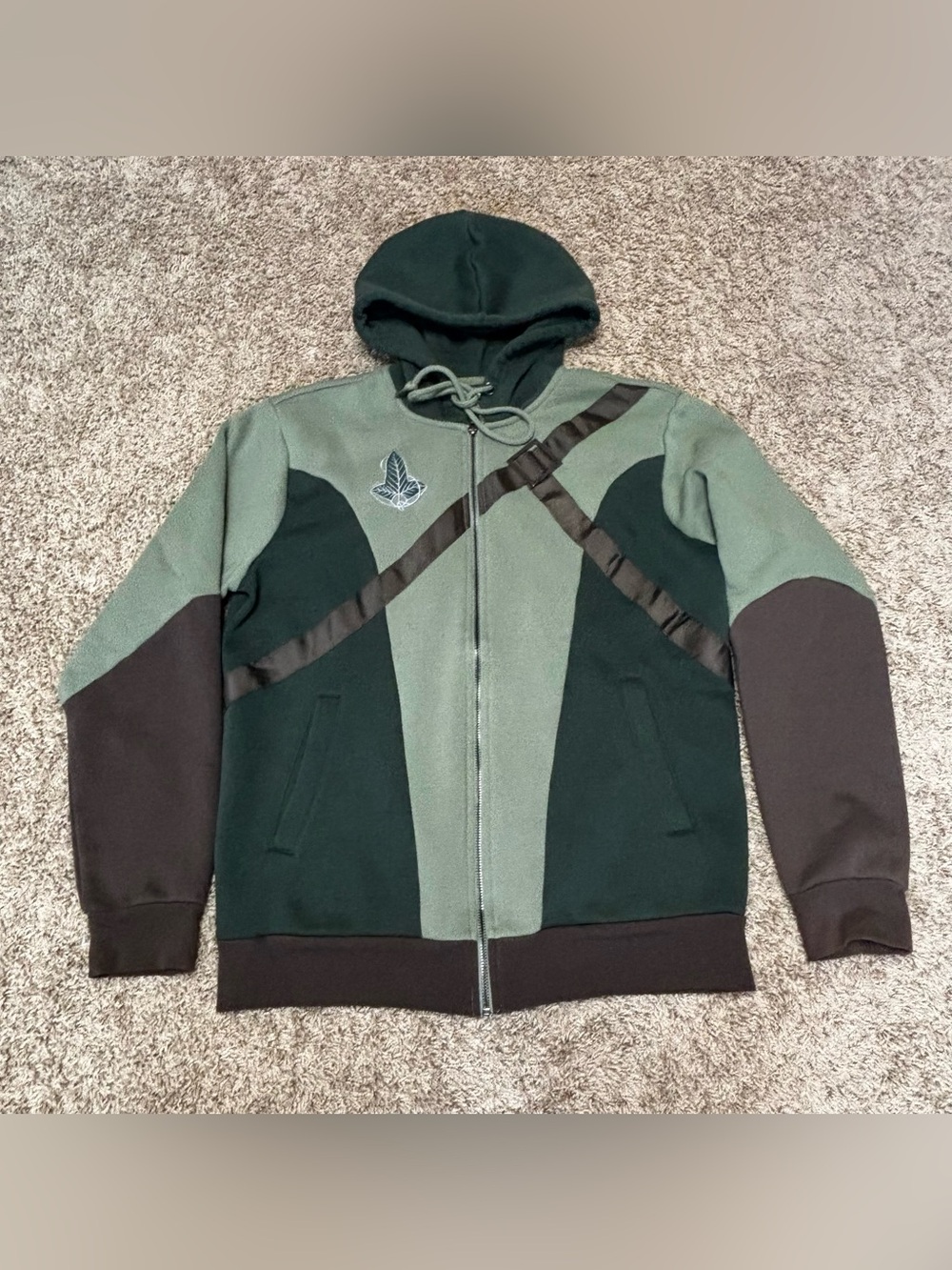Lord of the Rings Our universe hoodie men SM/unisex leaf of lorien logola green
